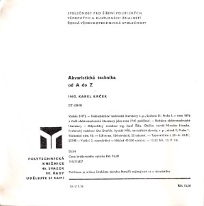 Akvaristick technika od A do Z, 1976